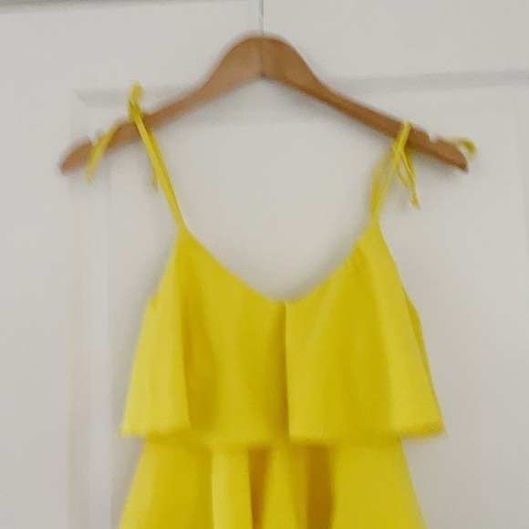Lisa Marie Fernandez Imaan Ruffled Stretch Crepe Bikini Yellow - Picture 5 of 11